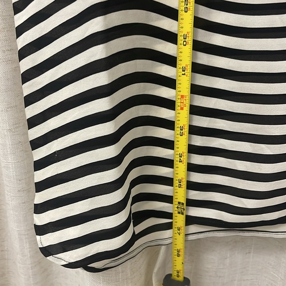Polo Ralph Lauren 100% Silk Striped Dress Black/White Size 12 NWT - Picture 8 of 13